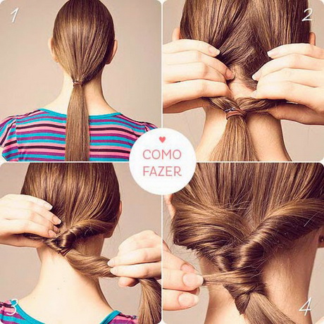 Imagens de penteados simples para ir a escola