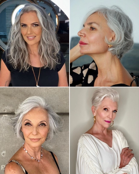 Cortes de cabelo grisalho feminino 2023