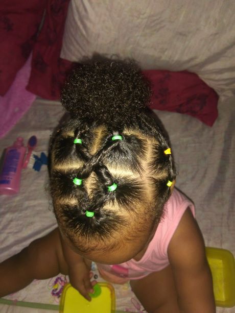 Penteados para cabelos cacheados de bebe