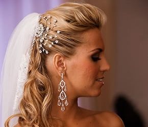 Penteados para noivas com véu longo